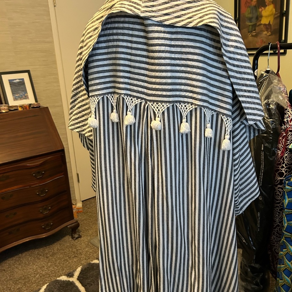 Striped Tassel Women's Coat